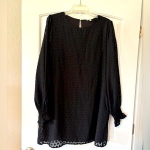 Jodifl Black Textured Long Sleeve Dress sz Medium